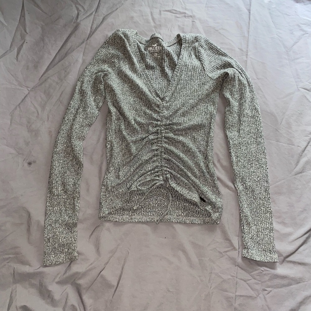 Hollister Long Sleeve Tie Top